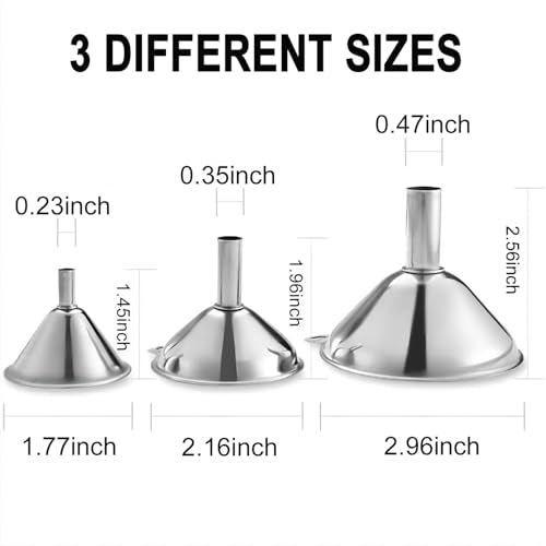 Funnels for Kitchen Bottle Filling (3pcs mini Funnel set)