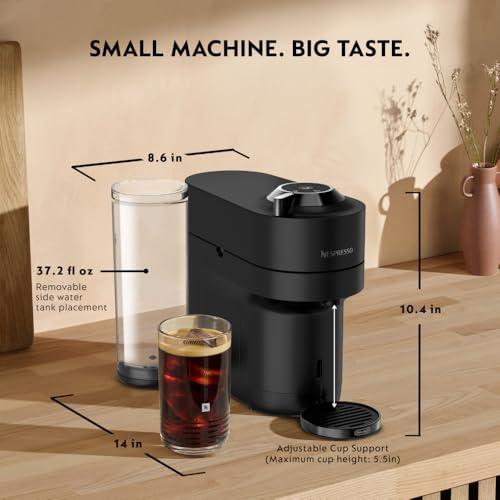 Vertuo Pop+ Deluxe Coffee & Espresso Maker by De'Longhi (Machine Only / Black Matte Chrome)
