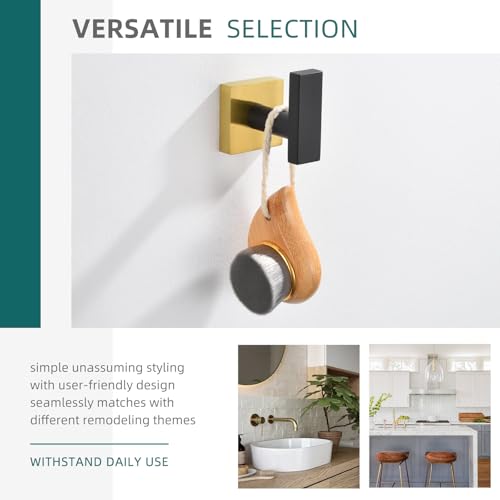 Towel Hook Black and Gold (Black & Gold)