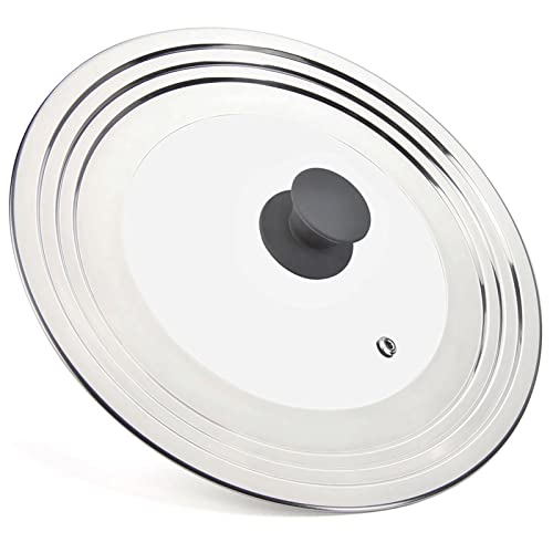 Universal Lid for Pots Pans and Skillets (Round Handle / Gray)