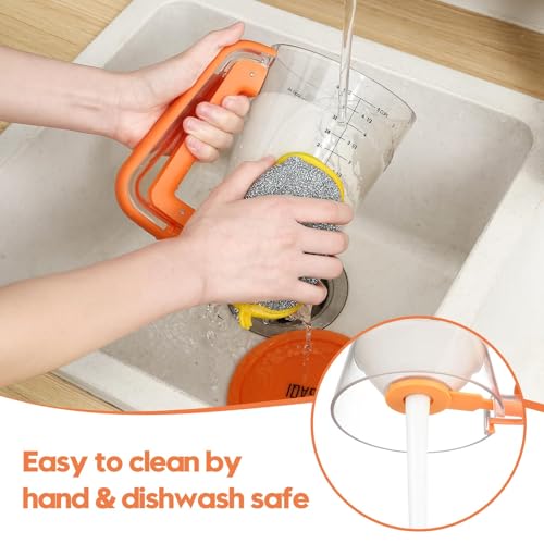 Pancake Batter Dispenser 5 Cup with Sturdy Handle (Orange)
