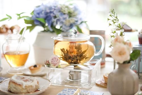 Kyoto 2-in-1 Tea Kettle and Tea Maker – Glass Teapot with Removable Loose Tea Infuser – Tea Connoisseur's Choice (24 FL OZ (2 CUPS))