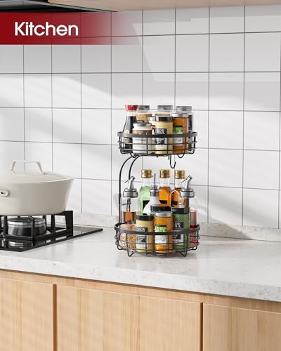 Fruit Basket for Kitchen Counter (Black / 2 Tier Standard)