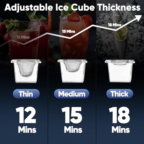 Commercial Ice Maker Machine (150lbs/24H / Commercial Ice Maker-Silver)