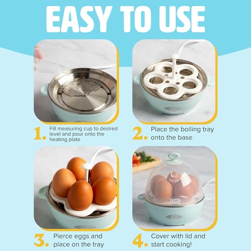 Mini Rapid Egg Cooker (5-Egg / Aqua)