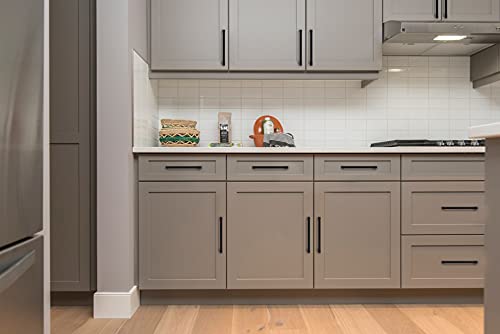 Matte Black Cabinet Handles Solid Cabinet Pulls (Black / Flat Black 5" Hole Center)