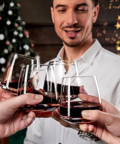 Wine Glasses Set (Set of 4-13.5 oz)