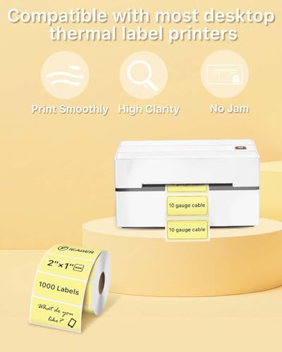 2x1 Inch Thermal Labels (2"x1" / Yellow)