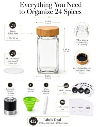 Spice Jar Set (24 Count)