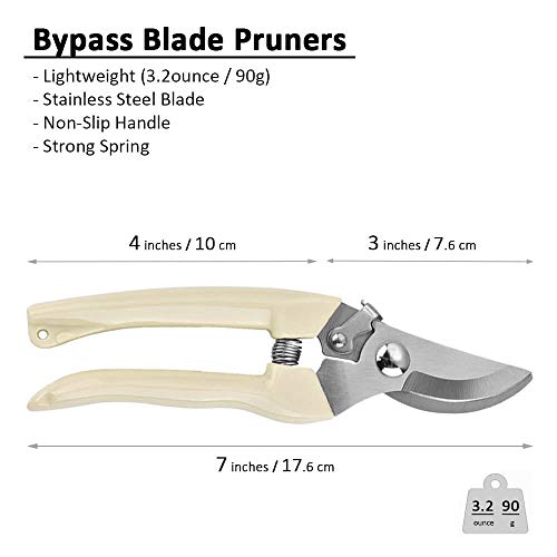 Bypass Garden Pruning Shears (7"FlowerShearsSet(C010))