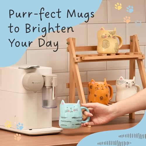 Cat Coffee Mugs Set of 4