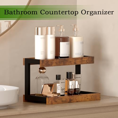Counter Shelf Organizer (Rustic Brown / Medium)