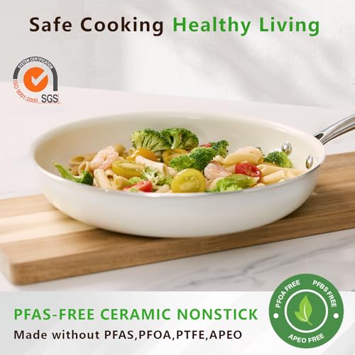 9.5" Nonstick Ceramic Frying Pan (9.5 Inches)