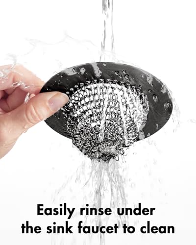 Reversible Kitchen Sink Drain Strainer (Black)