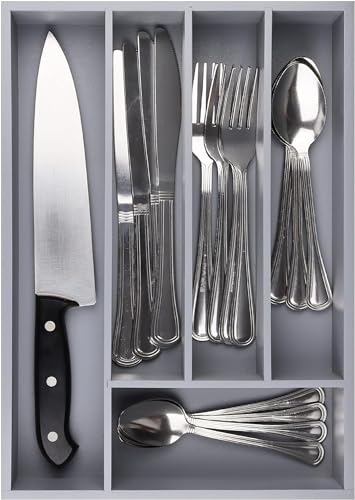 5 Slot Drawer Organizer (Grey / 5 Slots)