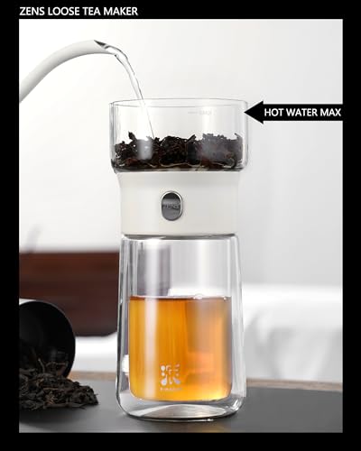 Modern Glass Infuser Pot (04-White / 9oz)
