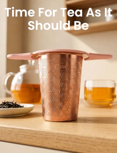 Tea Infuser for Loose Leaf Tea (1 Pack - Rose Gold)