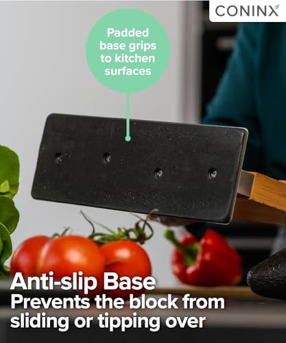 Magnetic Knife Block with Integrated Sharpener