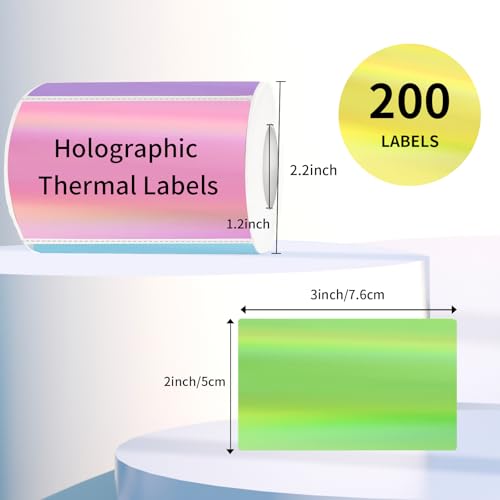 3x2 Inch Holographic Thermal Labels (Holographic- 5 Colors / 2*3 inch)