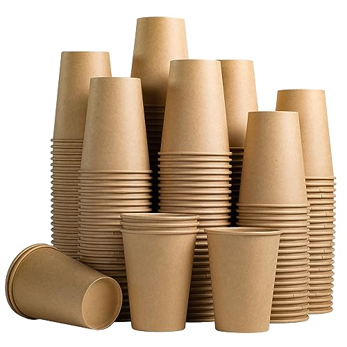 210 Pack 12 OZ Paper Coffee Cups (Kraft-12oz-210pack)