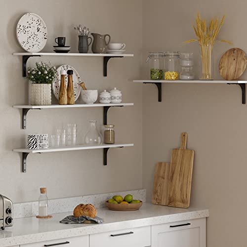 Long Wall Shelves (White / 39.4 Inch)