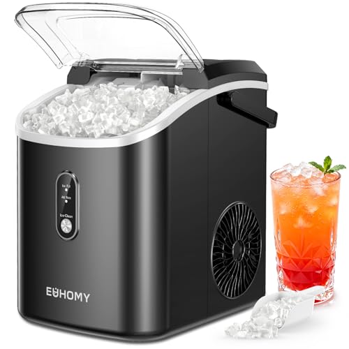 Nugget Ice Maker Countertop with Handle (Black)