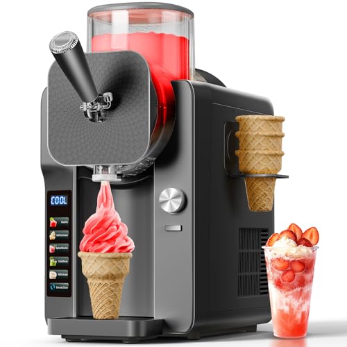 Slush Machine & Ice Cream Maker Machine 2 (75OZ 2-IN-1 - Grey)
