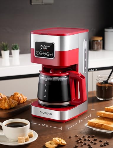 10 Cup Programmable Coffee Maker (Red)