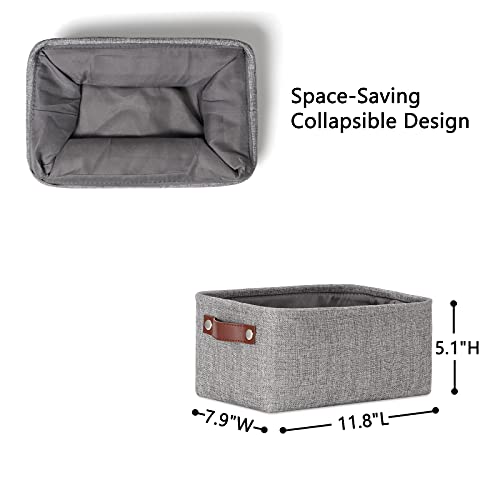 Small Storage Baskets 11.8"x7.9"x5.1" (Grey / XS-12"x8"x5")