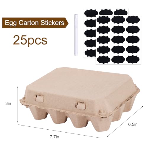 25 Pack Egg Cartons Bulk (3x4 Style - 25Pack)