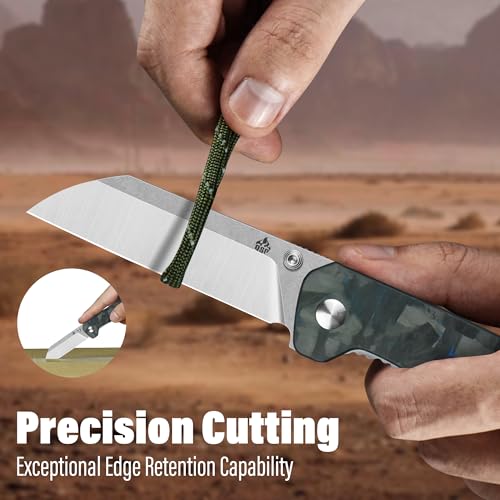 Penguin V2 Folding Pocket Knife (Blue Shredded CF Overlay)