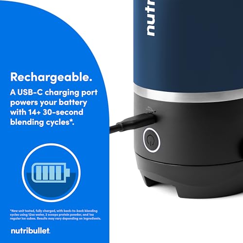 Flip Portable Blender with Insulated Cup (20 oz / Indigo)