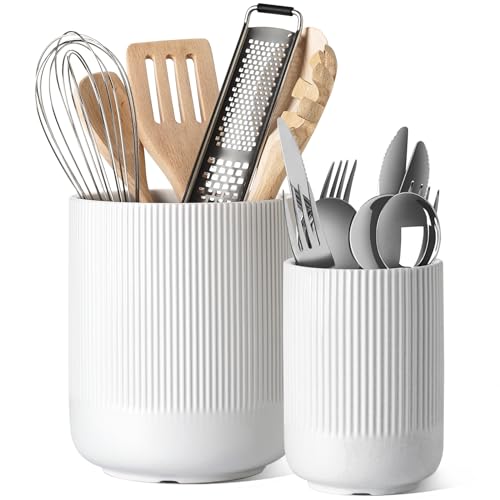Utensil Holder for Kitchen Counter (White)