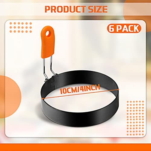 6 Pcs Egg Rings for Griddle Nonstick Pancake Molds