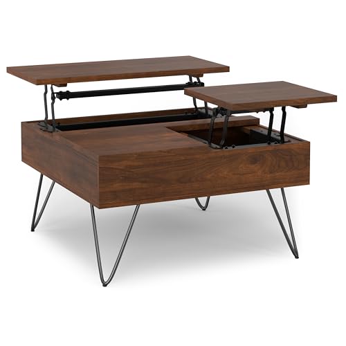 Hunter 32" Wide Walnut Veneer Square Lift Top Coffee Table