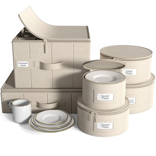 China Storage Containers (Beige / 6 Piece Dinnerware Set)