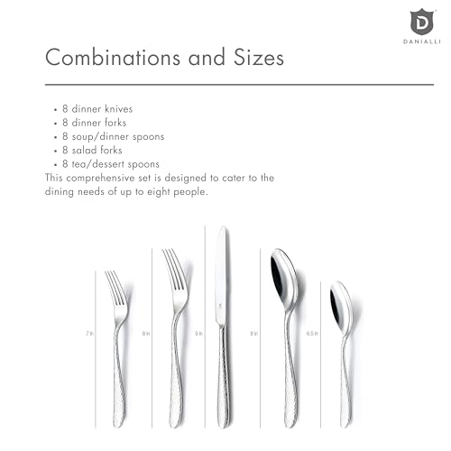 Hammered Silverware Set (40-Piece)