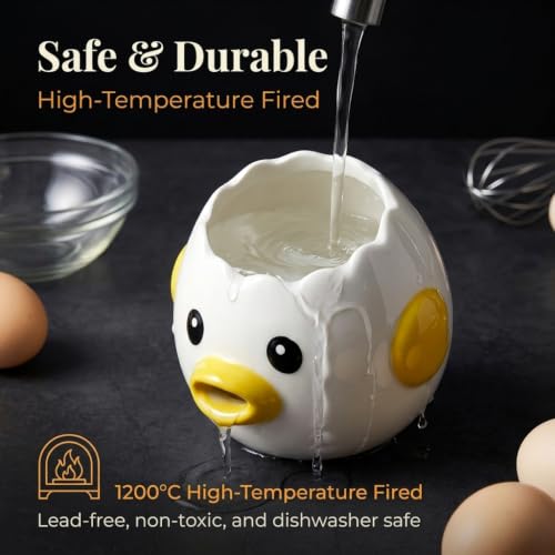 Ceramic Egg Filter Splitter (White-yellow)