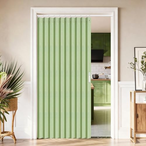 Curtain for Closet Without Door (Green / 52"W x 78"L (Pack of 1))