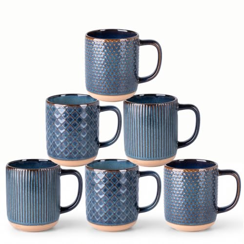 Coffee Mugs Set of 6 (Deep Sea / Set of 6 (16 Ounces))