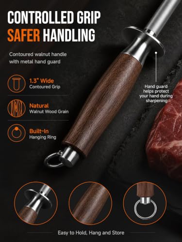 Diamond Knife Sharpener Rod