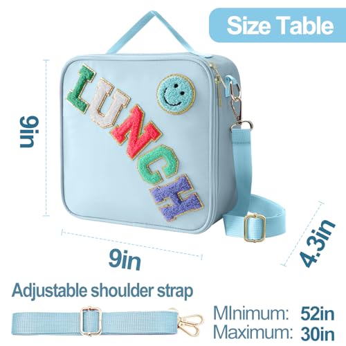 Insulated Lunch Bag With Adjustable Shoulder Strap (Blue)