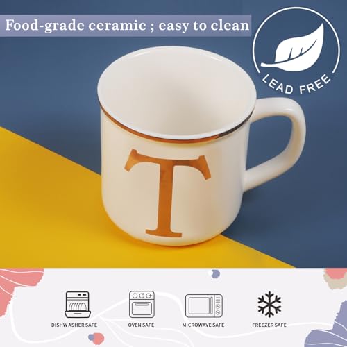 Ceramic Coffee Mug 16oz (Letter T Mug)