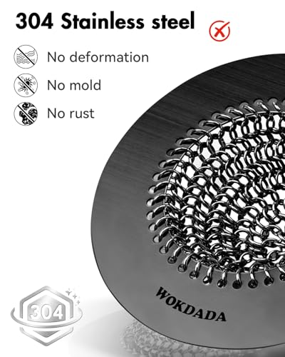 Reversible Kitchen Sink Drain Strainer (Black)