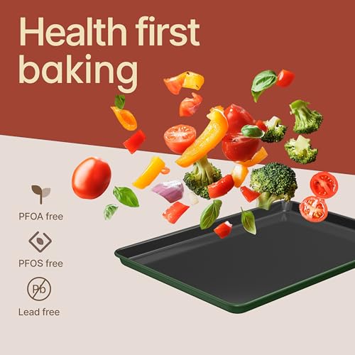 Bakken 8 Piece Ceramic Coated Bakeware Sets (Green)