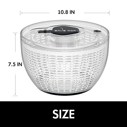 Salad Spinner Large Lettuce Spinner Kitchen Gadgets (6.3QT / White)