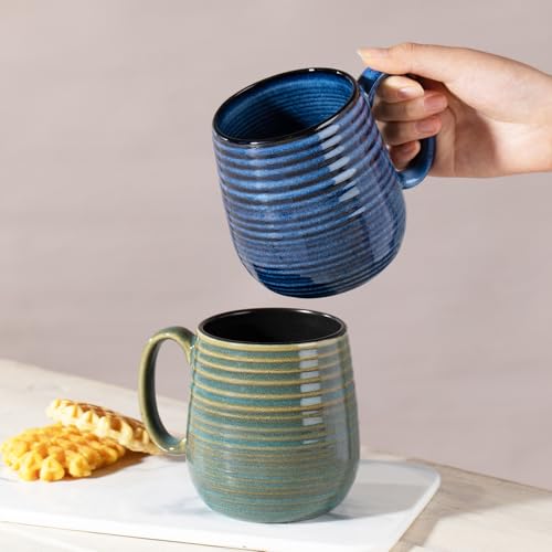 20 oz Large Coffee Mug for Women and Men (Green / 20 oz (2 Count))