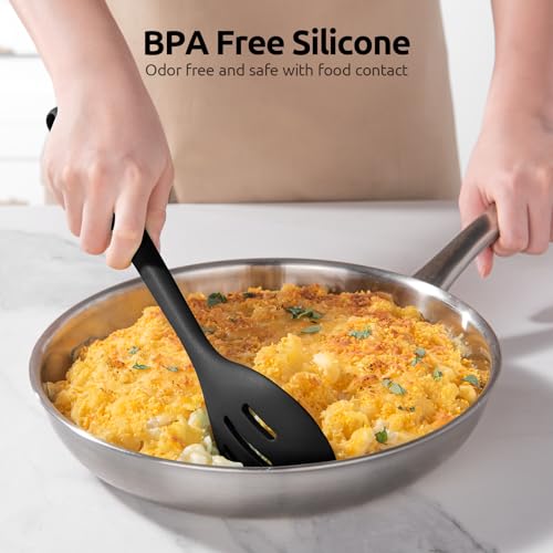 Silicone Spoons Set of 2 (Black)