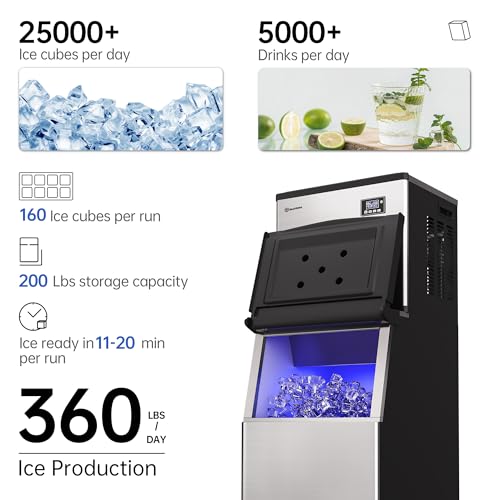Commercial Ice Maker Machine (360LBS/24H)