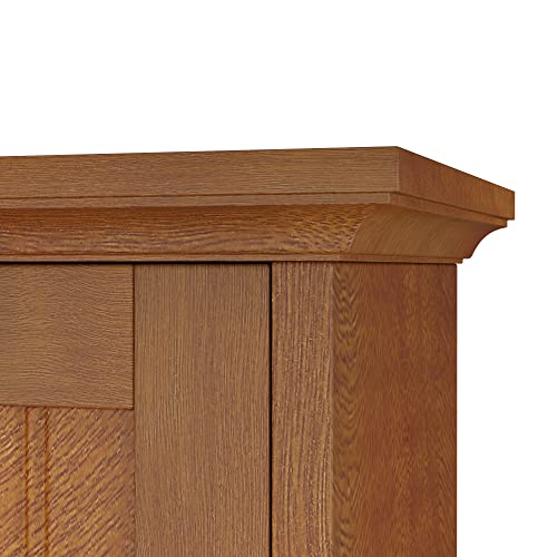 Bathroom Wall Cabinet with 2 Doors (Rustic / 8.8"D x 21.1"W x 24"H)